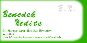 benedek nedits business card